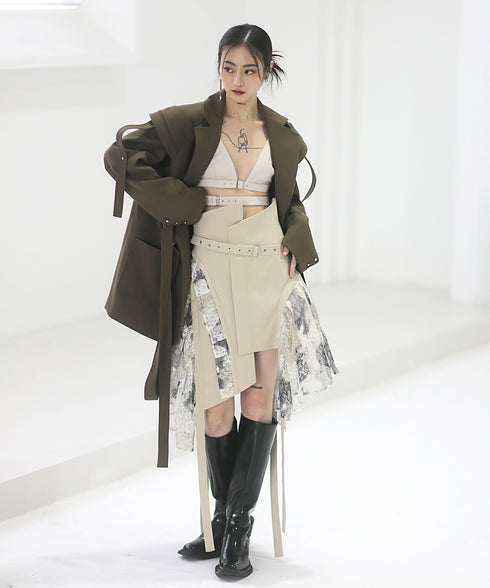 Split Layered Buckle Jacket
